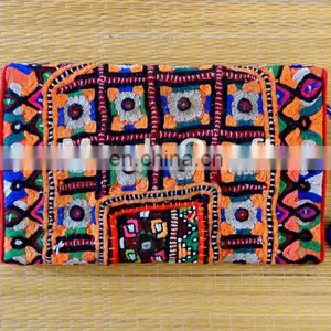 Designer Mirror Work Clutch- Women's Mirror Work Clutch- Hand Embroidered Banjara ClUTCH thumbnail-3