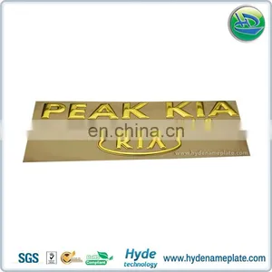3D High Glossy Gold Flexible Soft Plastic Label Used on Cars thumbnail-5