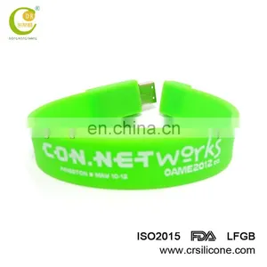 Top Selling Custom Oem Silicone Wristband Eco-Friendly New Design Silicone Usb Bracelet thumbnail-1
