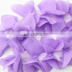 Retail 30 Yards 2 Petals Chiffon Flowers thumbnail-1
