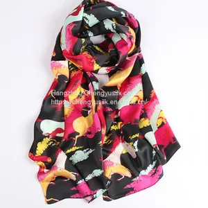 90*90 Head Scarf Digital Printing Square Women Scarf Hijab Headscarf thumbnail-5