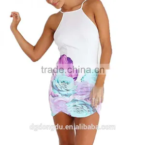 Free Shipping 2015 Fashion Women White Print Backless Sexy Dress Lady Celebrity Evening Casual Party Prom Club Dresses Vestidos thumbnail-2