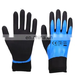 Good Grip In Wet Oil Resistant And Water Resistant Nylon/ Polyester With Fully Sandy Nitrile Coated Gloves thumbnail-1