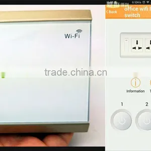 Android IOS Smartphone Remote Controlled Home Automation WiFi Light Switch With 3 Touch Buttons For Controlling 3 Gangs Of Light thumbnail-1