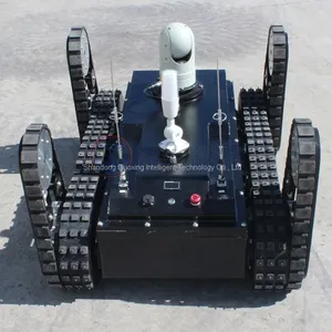 PS800 Swing Arm Aluminium Platform All Terrain Robot Rubber Track Chassis thumbnail-1