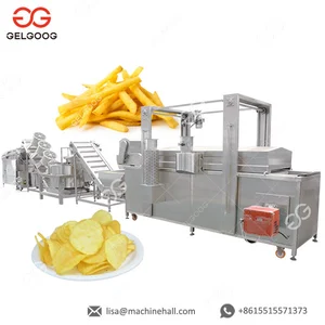 French Fries Production Line Frozen Supplier Frozen French Fries Production Line Price Semi Automatic Potato Chips Making Machine Price thumbnail-1