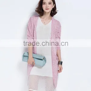 Spring Fashion Long Sleeves Cardigan Knit Sweater Casual Cardigan for Women thumbnail-1
