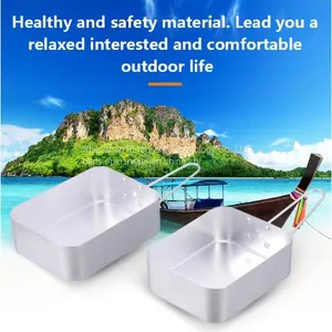 China Supplier 2 Sets Aluminum Lunch Box Aluminum Mess Tin for Sale thumbnail-3