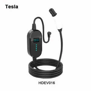Portable EV Charger N5-15P to Tesla Groundless Charger Stake Cord With Vehicle For Home, Commercial HDEV016 thumbnail-1