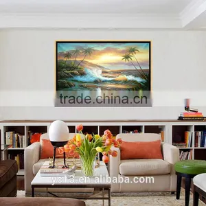 Hot Selling Modern Hand Painted Wall Art Decoration Seascape Oil Painting thumbnail-3