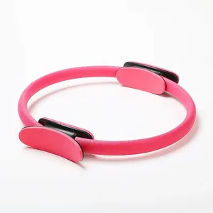 38cm Yoga Pilates Magic Circle Ring With EVA Handle Fitness Accessory Resistance Band thumbnail-1