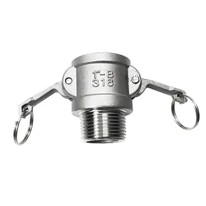Stainless Steel Quick Connector Type b, Cast for Engineering Vehicles and Tank Trucks, Quick Installation and Connection Ferrule Threaded Connector for Pipelines thumbnail-5