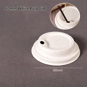 Plant Fiber Disposable Mug Bulk, Leak Proof Molded Pulp Drink Cup, Custom Logo Embossed 8oz Beverage Mug thumbnail-4