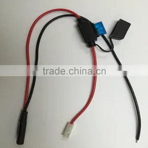 New Red /Black of Wire 15A Molding Fuse Crimp 187 Type Terminal of Auto Lighting System Power Cable thumbnail-3