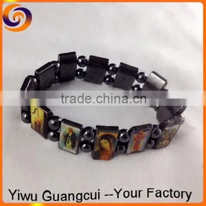 Wood Bracelet With Epoxy Logo Sticker thumbnail-5