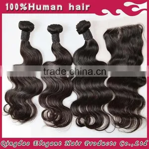 Elegant Hair Products 2015 Best Sellers Drop Shipping Suppliers Body Wave Middle Part Lace Closure thumbnail-5