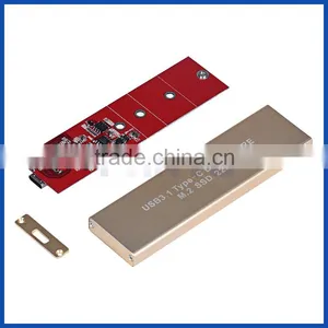 USB3.1 to 2280 M.2 NGFF Key B SATA Based SSD Box M.2 Enclosure thumbnail-1