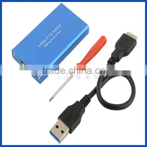 Panto Aluminium MSATA SSD Enclosure USB 3.0 to 6Gbps 30*50 MSATA SSD Converter Box thumbnail-3