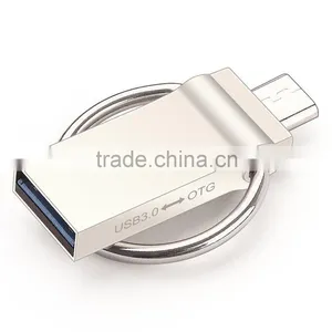 Silver Color Usb 3.0 OTG 8gb 16gb 32gb With Iron Hoop thumbnail-1