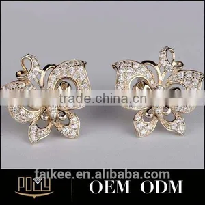Newest Design Fashion Round Cz Earring Setting Without Stone thumbnail-1