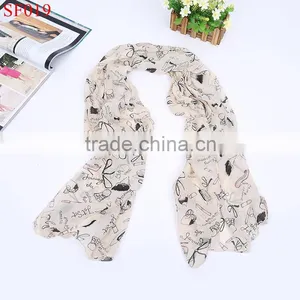 SF019 Fashion Urban Lady Silk Scarves Shiny Color With High-heeled Shoes Lip Lipstick thumbnail-1