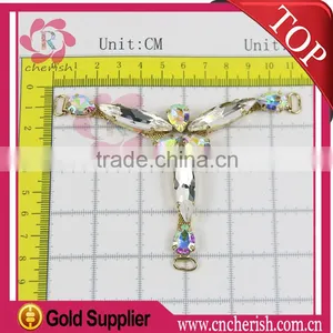 Fashion T Shape Arcylic Beads Rhinestone Shoe Decorationl Sandals Ornaments for Ladies thumbnail-1