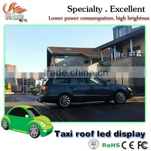 RGX P5mm High Brightness Wireless 3G Controlled LED Taxi Sign/LED Taxi Roof Sign/Taxi Top LED Display thumbnail-1
