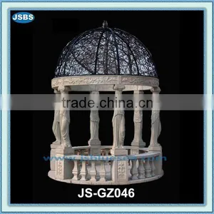 Lady Carved Stone Gazebo Dome thumbnail-1