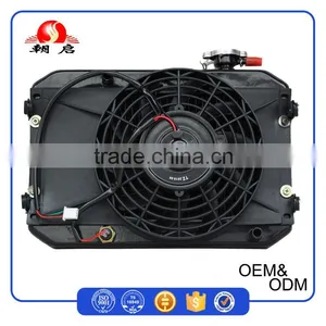 Vehicle Spare Parts Black Brazing All Aluminum Water Cooling Vehicle Radiator With 60W Cooling Fan thumbnail-3