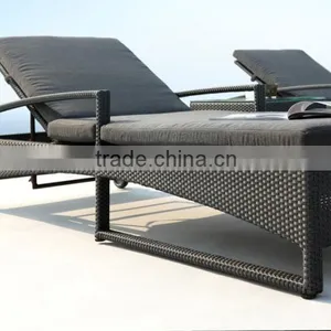 Patio Furniture Outdoor Rattan Wicker Double Sun Lounger(DH-9677) thumbnail-2