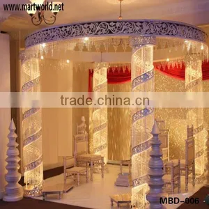 Decorative Crystal Lighted Mandap With Led Light,crystal Wedding Backdrop(MBD-006) Quality Choice thumbnail-1