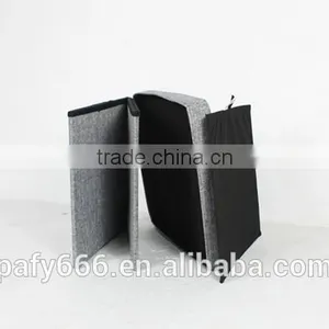 Fabric Foldable Storage Ottoman Storage Case thumbnail-5