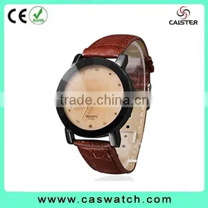 Hot Fashion Black Case Quartz Watch, Diamond Simple Watch Face , Shiny Water Resistant Stainless Steel Back Watch Reloj thumbnail-1