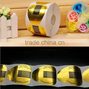 Nail Forms - Manufacturer Gold - Acrylic Gel Extension Nail Form Guides 500 Pcs per Roll thumbnail-1