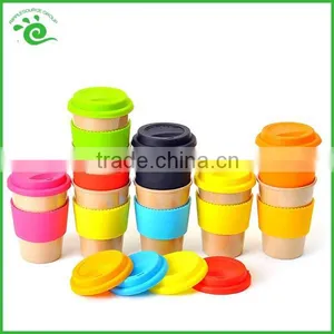 Natural Rice Husks Fiber Biodegradable Reusable Coffee Cup thumbnail-1