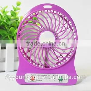 Best Price Custom New Design Mini Colorful Led USB Portable Rechargeable Fan With Led Light Use Lithium Battery Usb Fan thumbnail-5