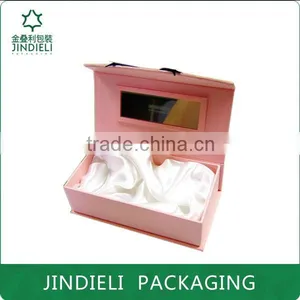 Lovely Pink Beauty Cardboard Cosmetic Box With Ribbon Inside thumbnail-1
