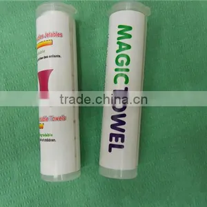 10pcs/tube Packing 100% Mesh Spunlace White Nonwoven Fabric Towels Compressed to Round Shape Coin Mini Magic Quality Choice thumbnail-1