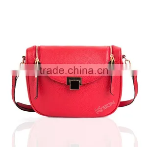 Chinese Red Women Bag Fashion Women Messenger Bags, Leather Shoulder Strap Bag High Quality Leather Crossbody Bag thumbnail-1