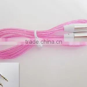 DC3.5 Transparent Colorful Audio&Video Cable With Aluminum Foil /5 Colors thumbnail-6