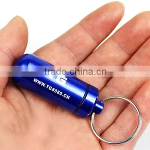 Promotion Custom Logo Aluminium Mini Cash Stash Keychain thumbnail-4