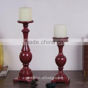 2015 Latest Wholesale A Pair of Traditional Columnar Type ,European and American Retroresin Antique Candle Holders thumbnail-3