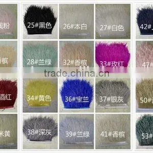 Factory Wholesale 15-20cm Thicken Ostrich Feather Trim Moq 5m/color thumbnail-6