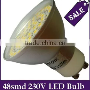 Hot! Gu10 Warm White 48 SMD 3528 LED Spot Light Bulb Lamp 110V/220V thumbnail-1
