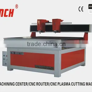 Small Cnc Router With Two Spindles / 2.2kw Spindle /stepper Motors/vacuum Table /Ncstudio Controller thumbnail-1