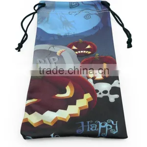 Green Double Microfiber Drawstring Pouch thumbnail-5