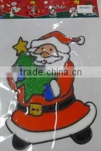 High Quality Santa Claus PVC Sticker For Window /Door Decoration thumbnail-6