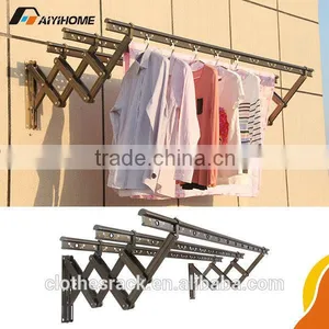2016 Best Selling Telescopic Folding and Opening Wall Mounted Clothes Hanger Rack thumbnail-1