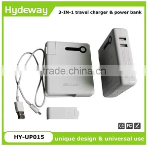 Universal Wall Charger With Battery Portable Phone Charger HY-UP015 AC Plug Travel Charger thumbnail-2