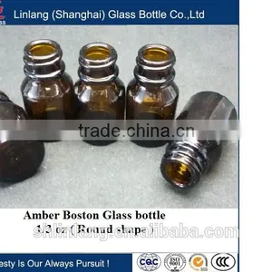 1/3oz Boston Amber Round Glass Bottle Manufacturer in China thumbnail-3
